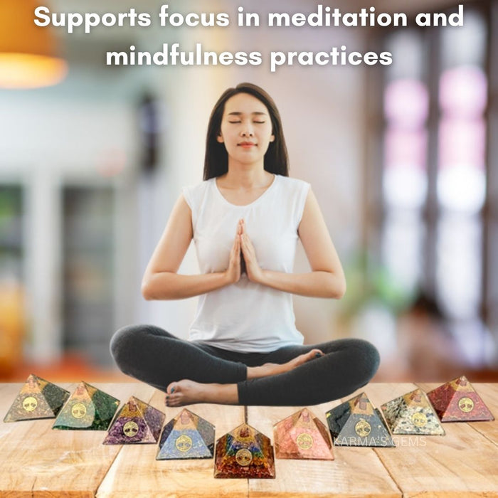 TREE OF LIFE PYRITE ORGONITE PYRAMID