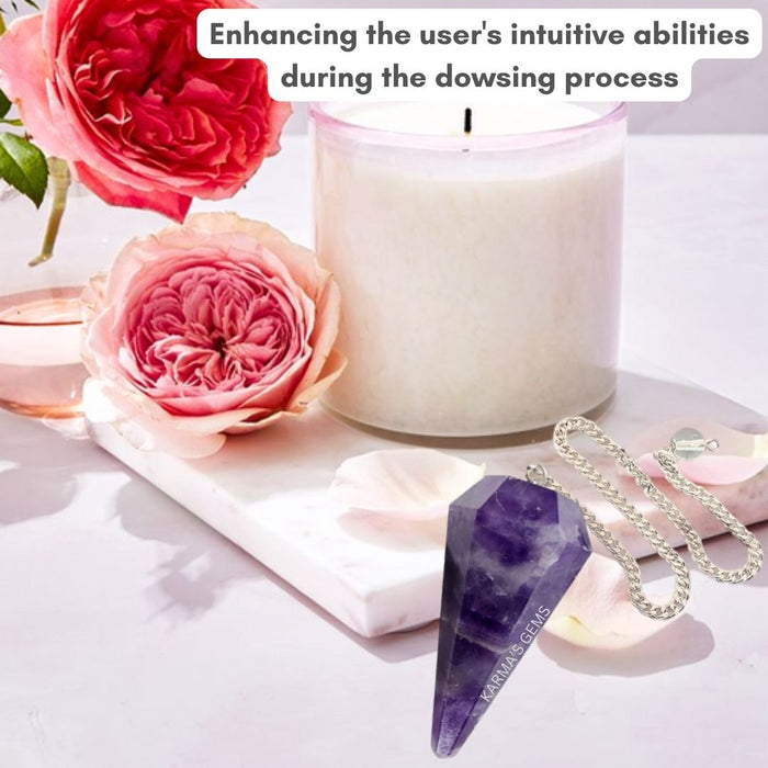 AMETHYST STONE DOWSING PENDULUM