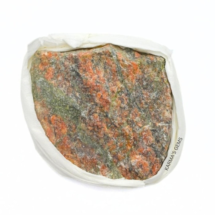 1 PIECE FLAT WRAPPED UNAKITE  ROUGH STONE