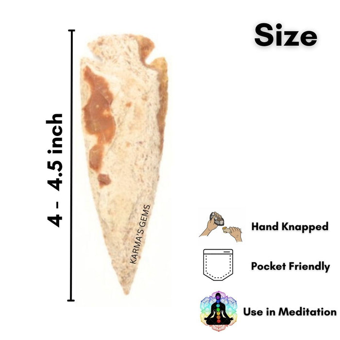 4" TO 4.5" FANCY JASPER SPEARHEAD ARROWHEAD