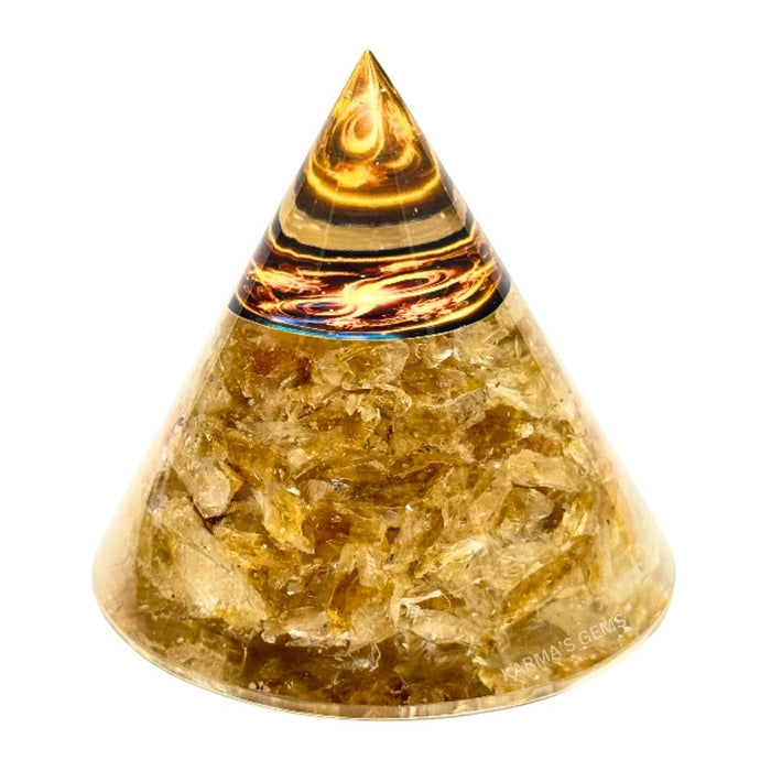 CITRINE ANTENA ORGONITE PYRAMID