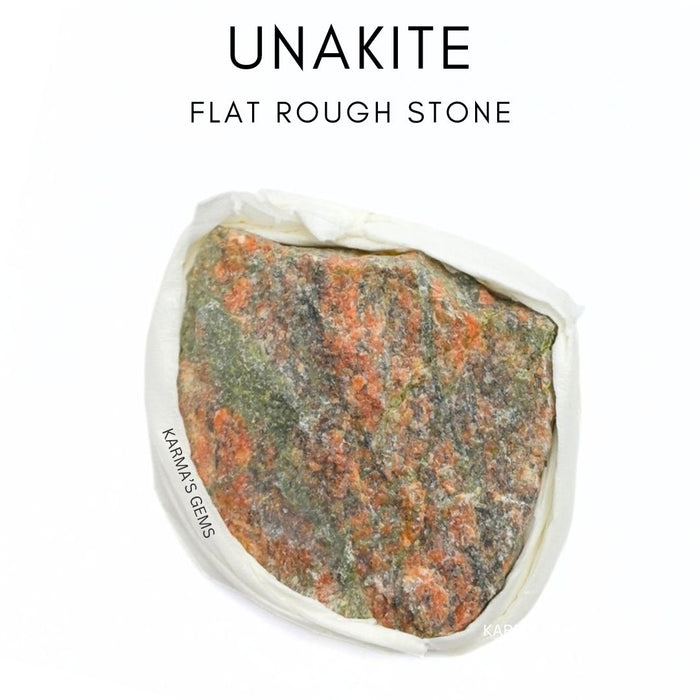 1 PIECE FLAT WRAPPED UNAKITE  ROUGH STONE