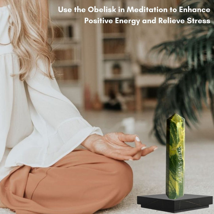 8 CORNER CROCODILE JASPER OBELISK