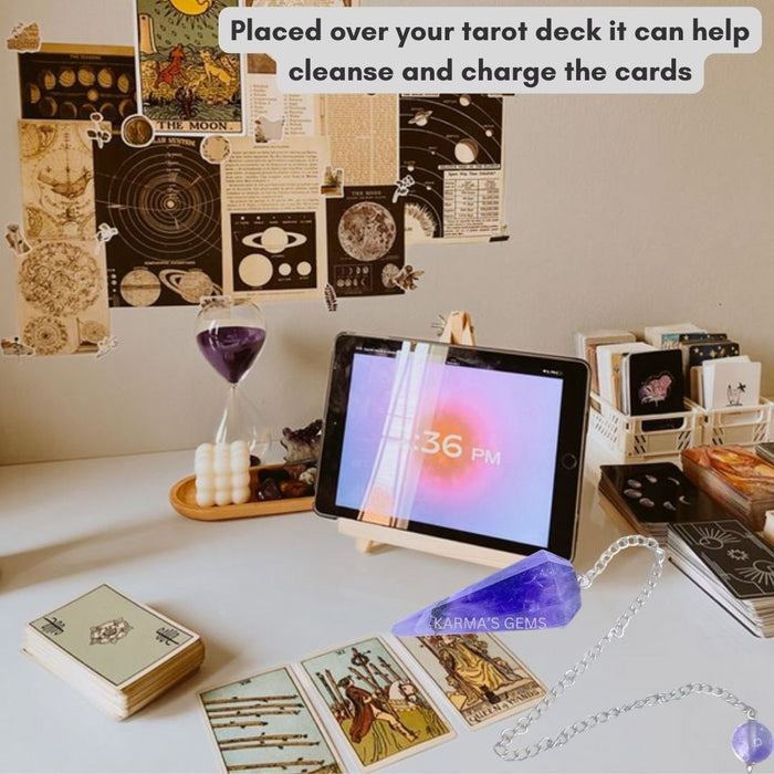 AMETHYST STONE DOWSING PENDULUM