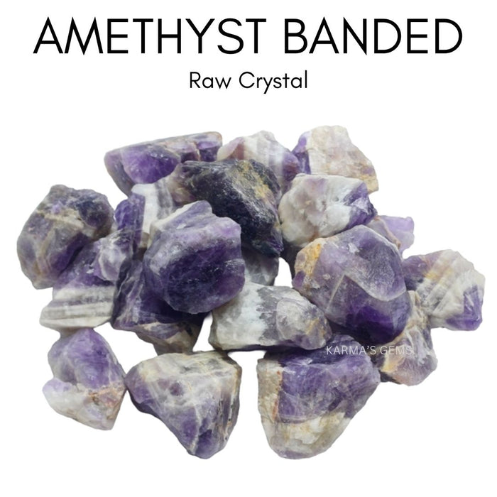 2 PCS 15 TO 25 MM AMETHYST BANDED ROUGH STONE