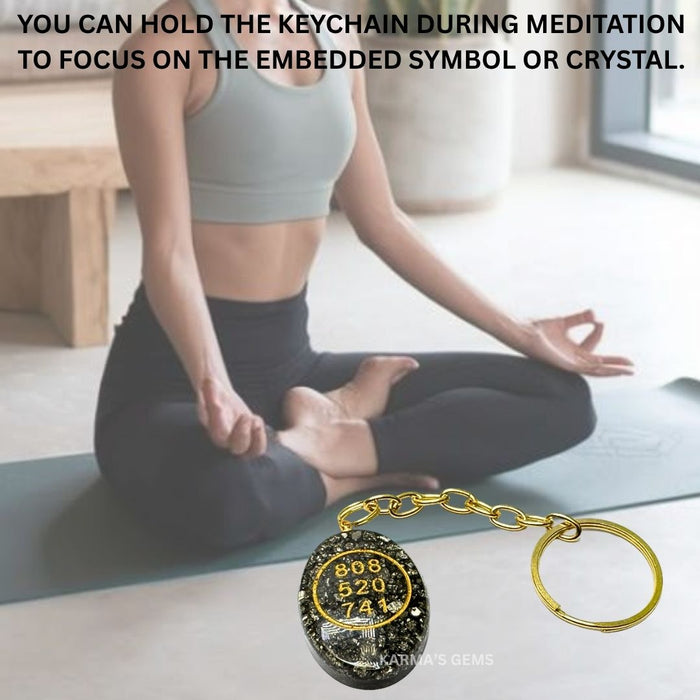 PYRITE CABOCHON ZIBU KEYCHAIN