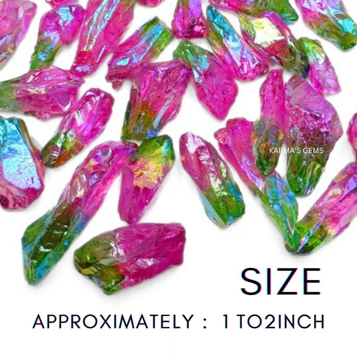 ROSE - APPLE AURA QUARTZ RAW STONE