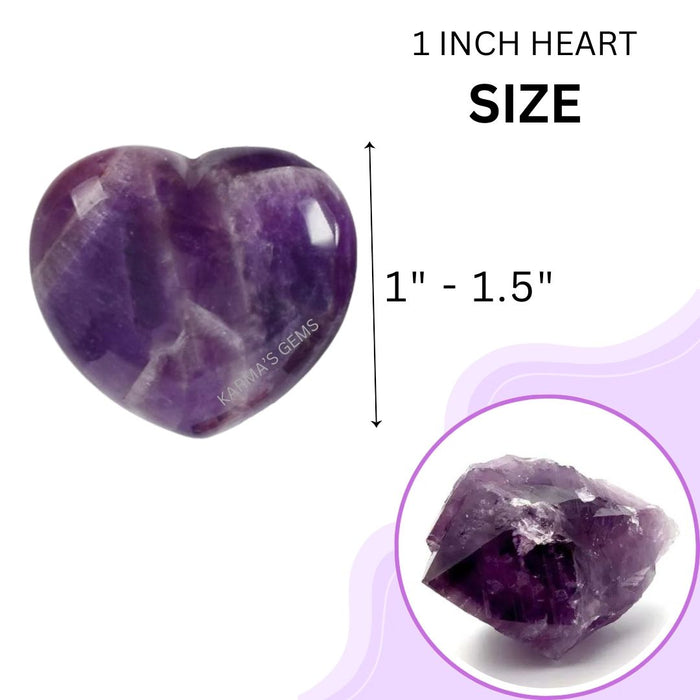 1" AMETHYST PUFFY HEART