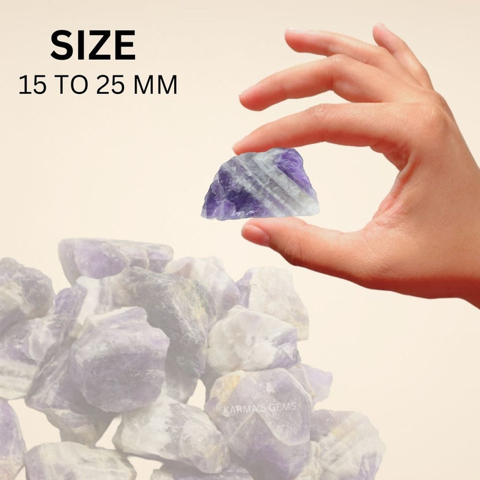 2 PCS 15 TO 25 MM AMETHYST BANDED ROUGH STONE