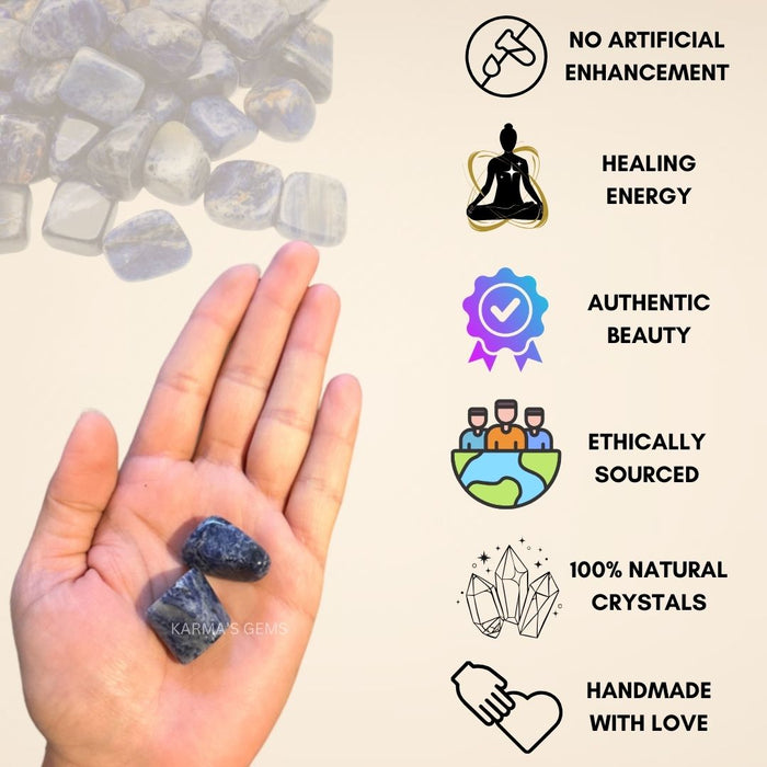 15 TO 25 MM SODALITE POLISH TUMBLED STONE