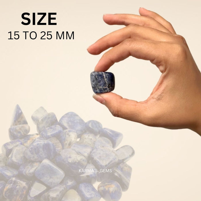 1 PIECE 15 TO 25 MM SODALITE POLISH TUMBLED STONE