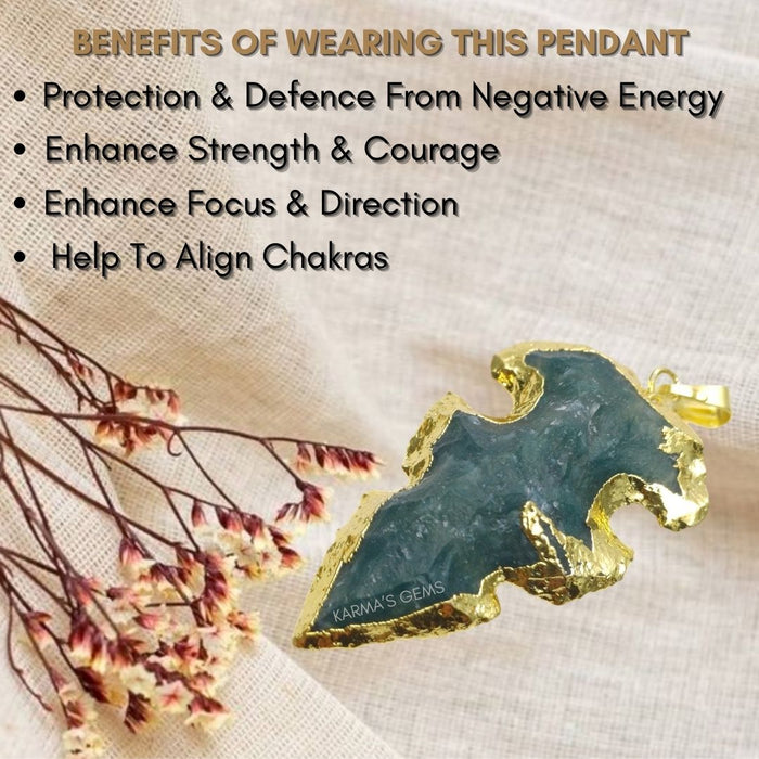 ELECTROPLATED FANCY JASPER STONE PENDANT