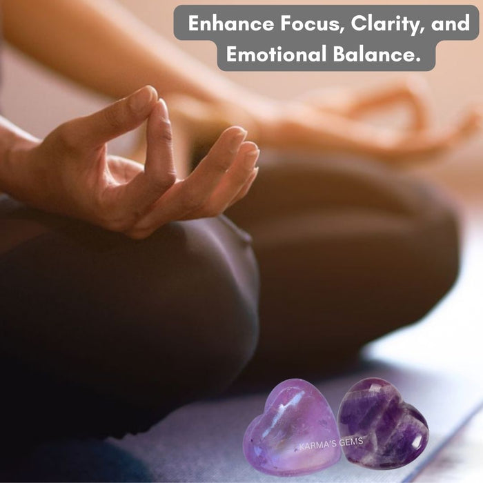 1" AMETHYST PUFFY HEART