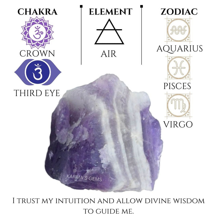 2 PCS 15 TO 25 MM AMETHYST BANDED ROUGH STONE