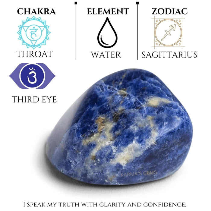 1 PIECE 15 TO 25 MM SODALITE POLISH TUMBLED STONE