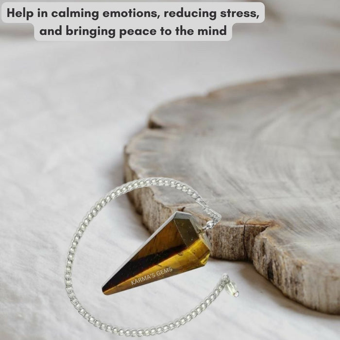 TIGER EYE STONE DOWSING PENDULUM