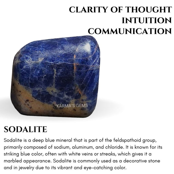 1 PIECE 15 TO 25 MM SODALITE POLISH TUMBLED STONE