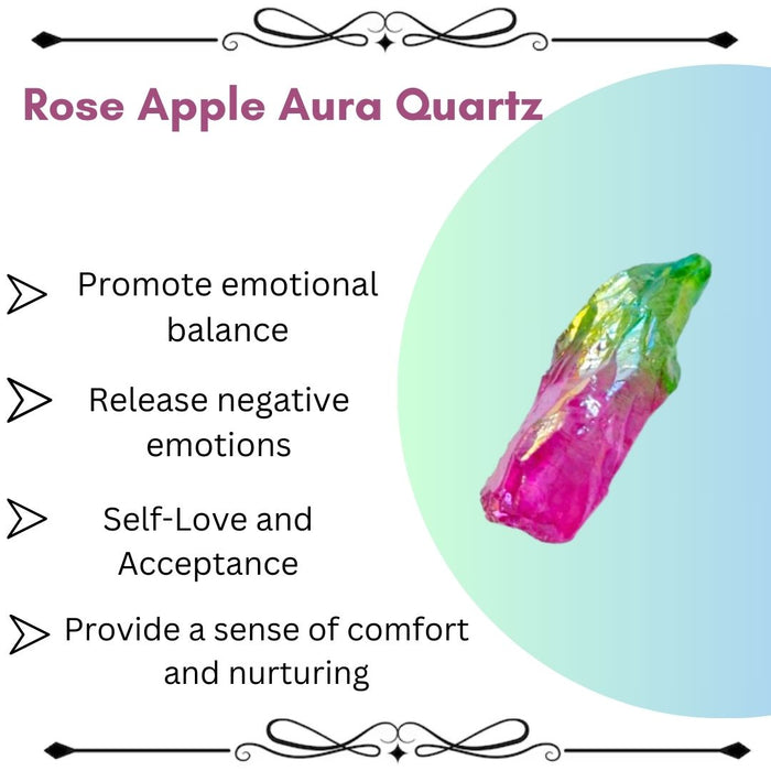 ROSE - APPLE AURA QUARTZ RAW STONE