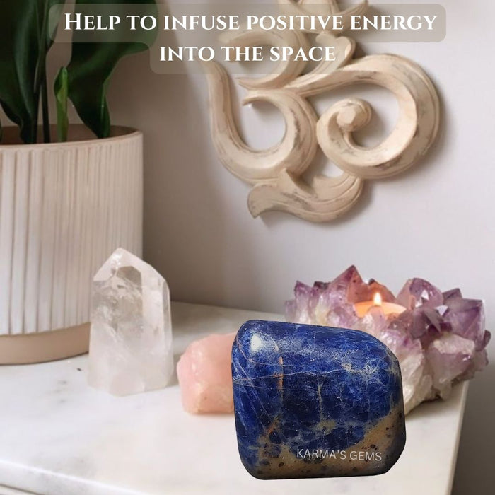 1 PIECE 15 TO 25 MM SODALITE POLISH TUMBLED STONE