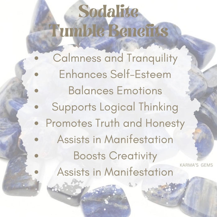 1 PIECE 15 TO 25 MM SODALITE POLISH TUMBLED STONE