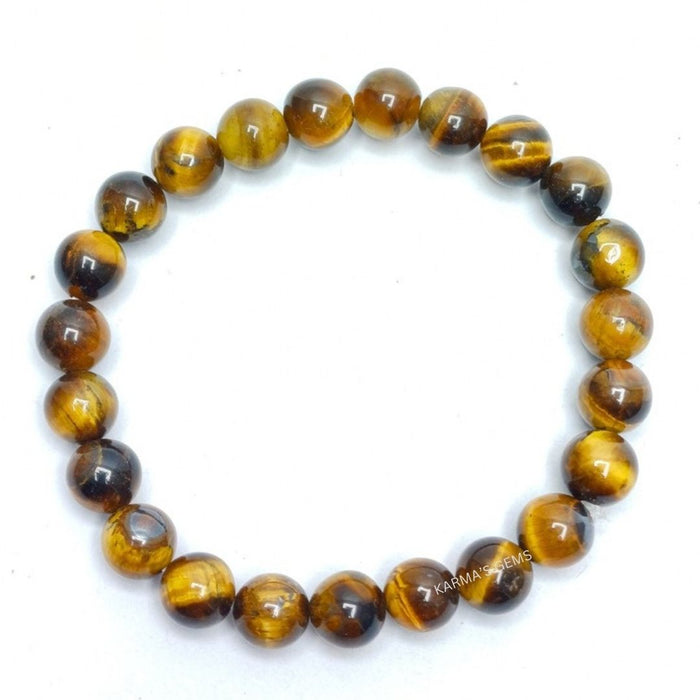 8 MM BEADS TIGER EYE BRACELET