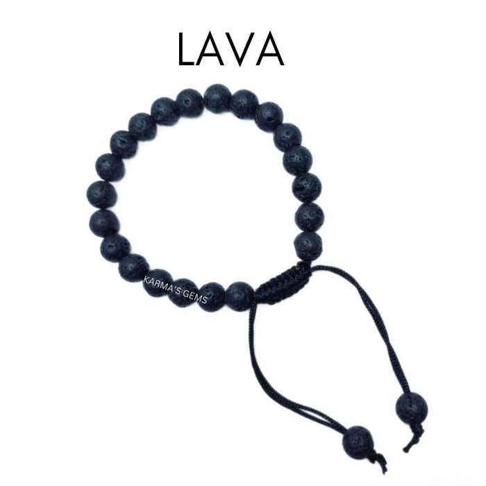 8 MM BEADS LAVA STRING BRACELET