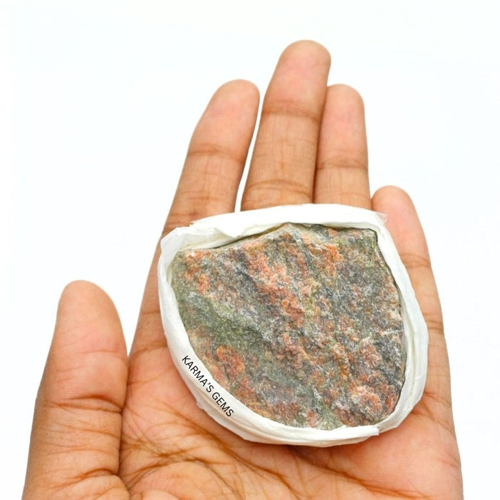 1 PIECE FLAT WRAPPED UNAKITE  ROUGH STONE