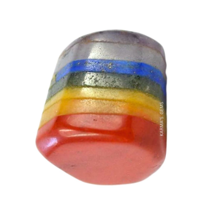 1 PIECE 15 TO 25 MM SEVEN CHAKRA POLISH TUMBLED STONE