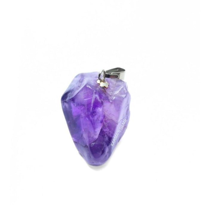 AMETHYST RAW CRYSTAL STONE PENDANT
