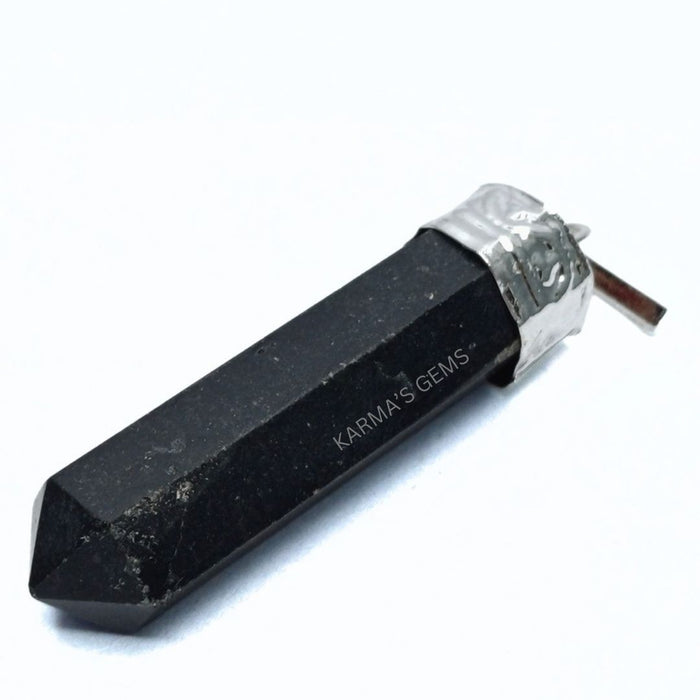 BLACK TOURMALINE POINT PENCIL PENDANT