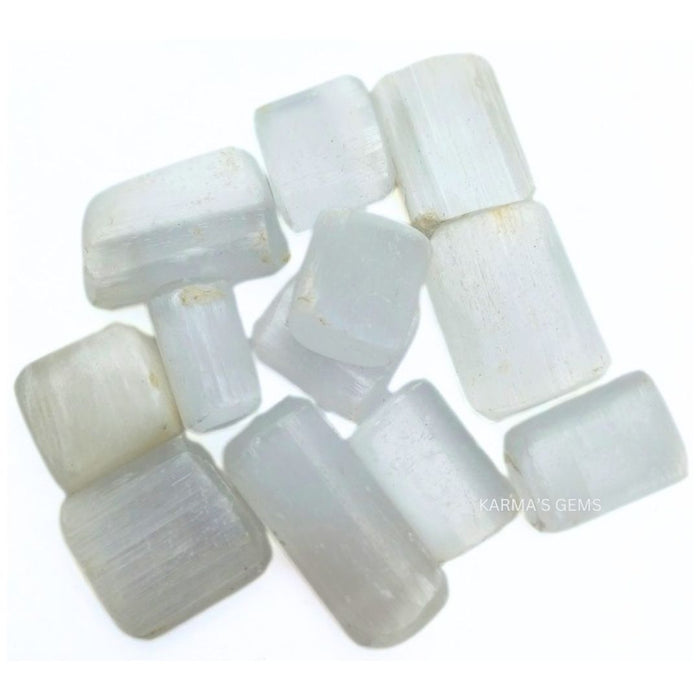 15 TO 25 MM SELENITE POLISH TUMBLED STONE