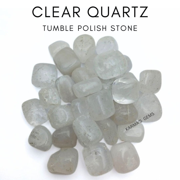 1 PIECE 15 TO 25 MM CLEAR QUARTZ POLISH TUMBLED STONE