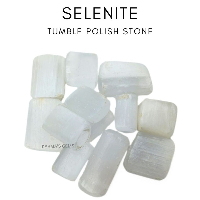 15 TO 25 MM SELENITE POLISH TUMBLED STONE