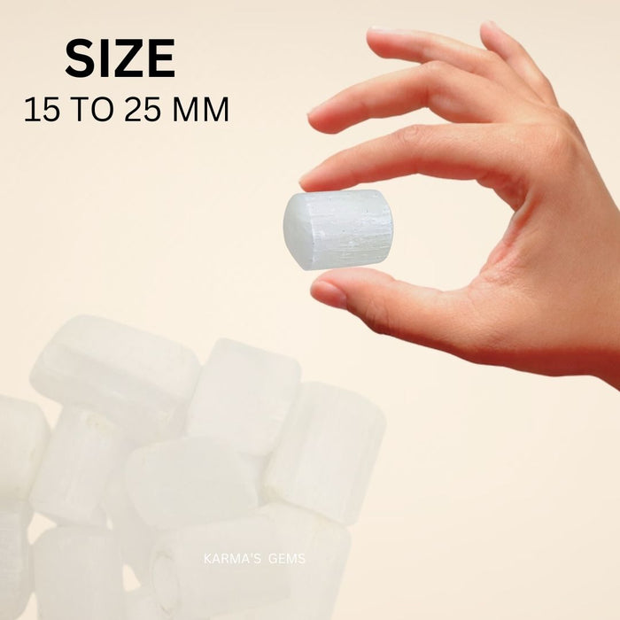 15 TO 25 MM SELENITE POLISH TUMBLED STONE