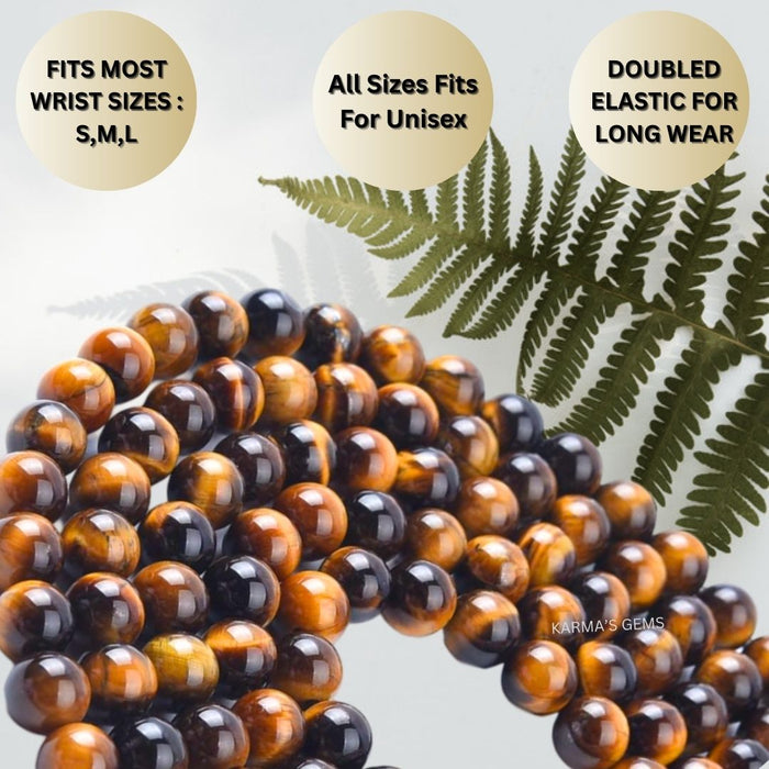 8 MM BEADS TIGER EYE BRACELET