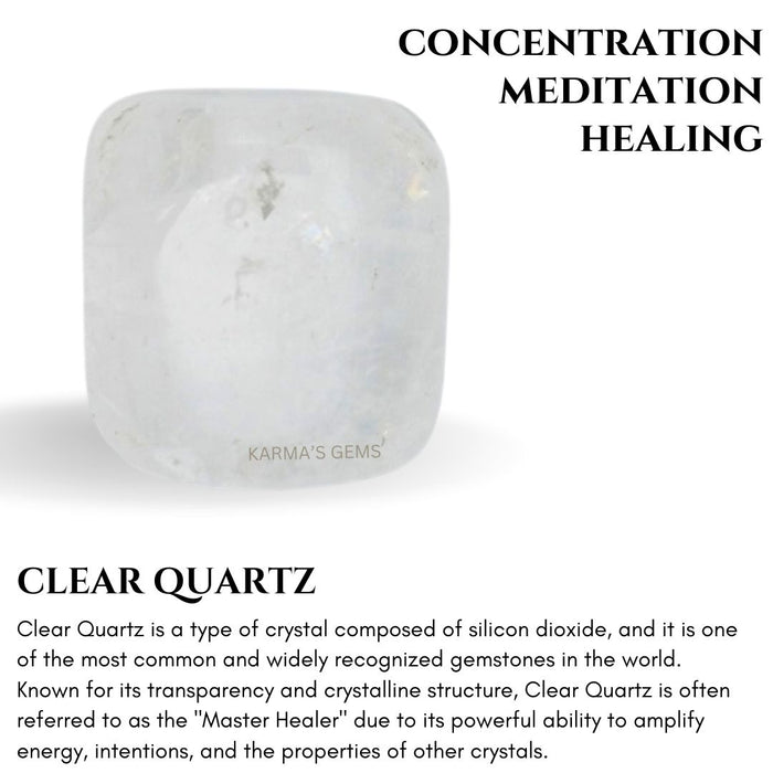 1 PIECE 15 TO 25 MM CLEAR QUARTZ POLISH TUMBLED STONE