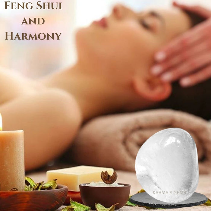 1 PIECE 15 TO 25 MM CLEAR QUARTZ POLISH TUMBLED STONE