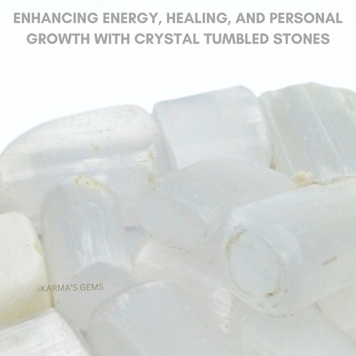 15 TO 25 MM SELENITE POLISH TUMBLED STONE