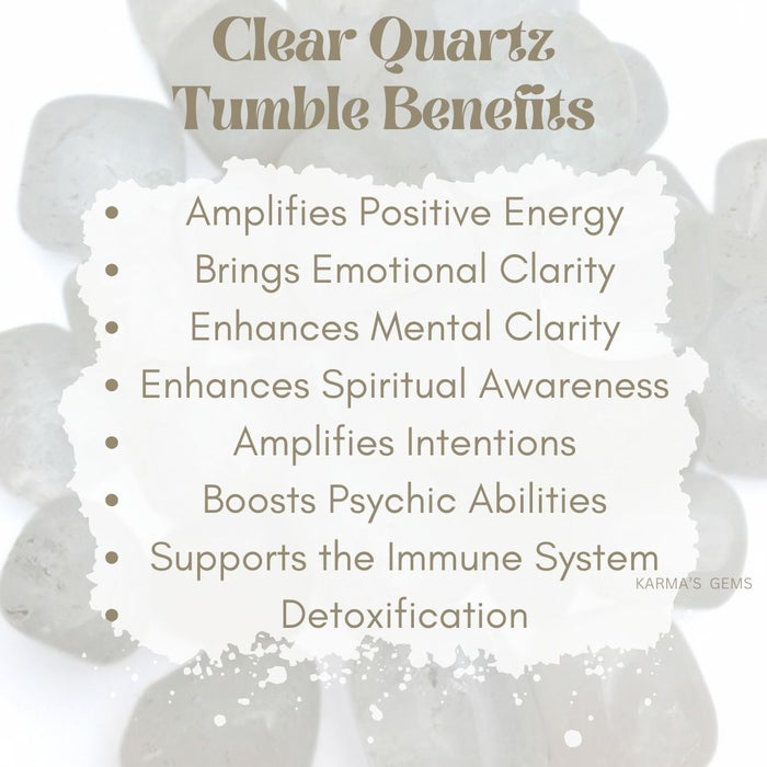 1 PIECE 15 TO 25 MM CLEAR QUARTZ POLISH TUMBLED STONE