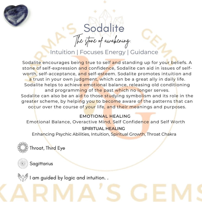 1" SODALITE PUFFY HEART