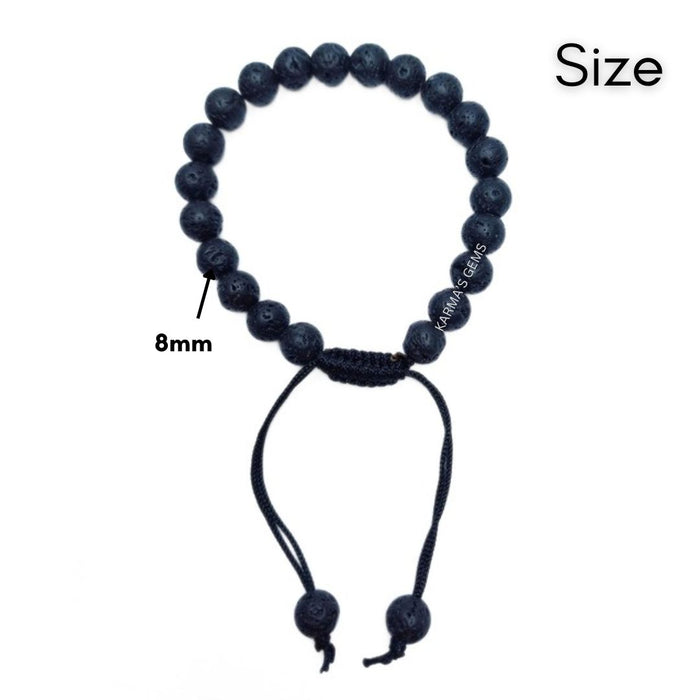 8 MM BEADS LAVA STRING BRACELET