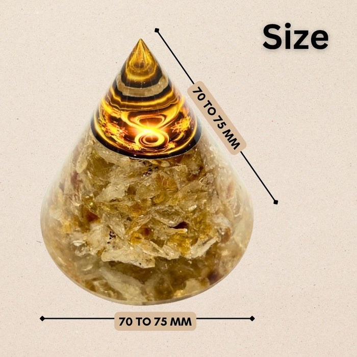 CITRINE ANTENA ORGONITE PYRAMID
