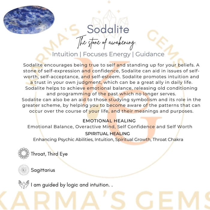 SODALITE WORRY THUMB STONE