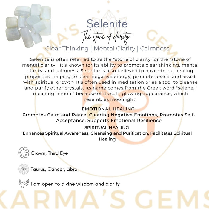 15 TO 25 MM SELENITE POLISH TUMBLED STONE