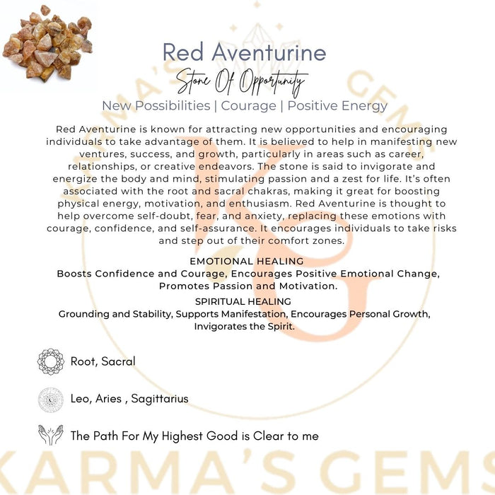15 TO 25 MM RED AVENTURINE ROUGH STONE