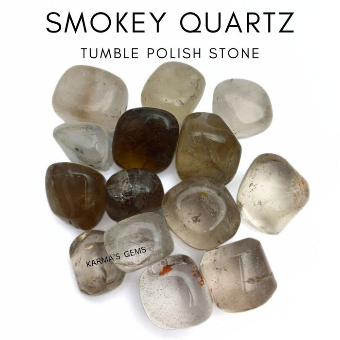 1 PIECE 15 TO 25 MM SMOKEY QUARTZ POLISH TUMBLED STONE
