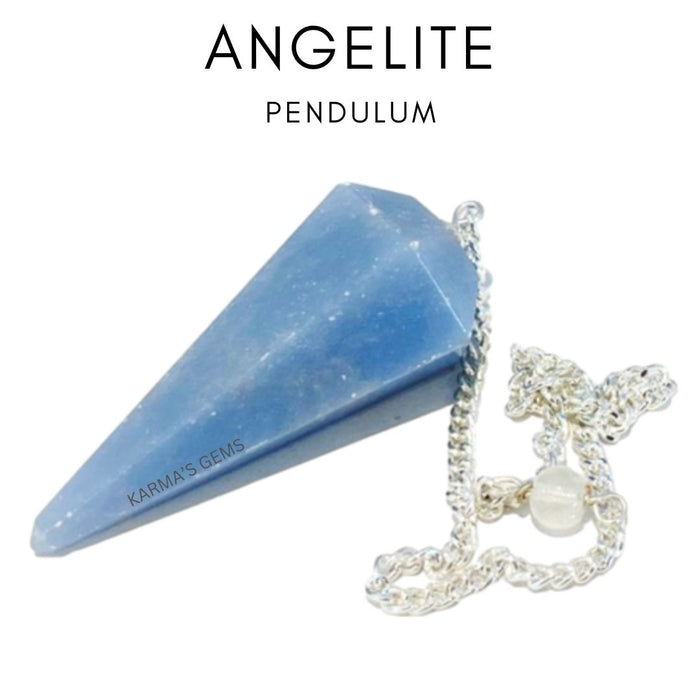 ANGELITE STONE DOWSING PENDULUM