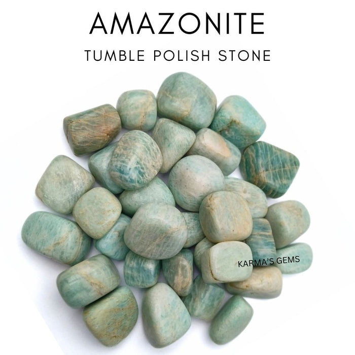 15 TO 25 MM AMAZONITE POLISH TUMBLED STONE