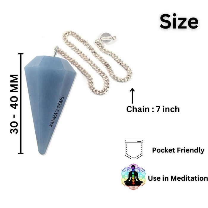 ANGELITE STONE DOWSING PENDULUM