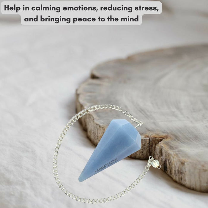 ANGELITE STONE DOWSING PENDULUM
